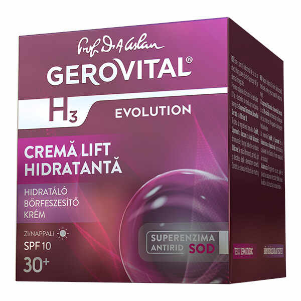 Crema de zi lift hidratanta SPF 10 H3 Evolution, 50ml, Gerovital