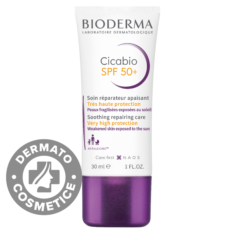 Crema reparatoare SPF 50+ Cicabio, 30ml, Bioderma