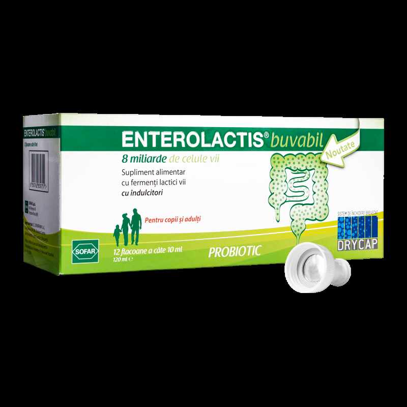 Enterolactis buvabil 10 ml, 12 flacoane, Sofar