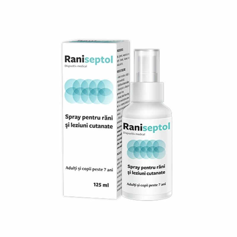 Spray pentru rani si leziuni cutanate Raniseptol, 125ml, Zdrovit