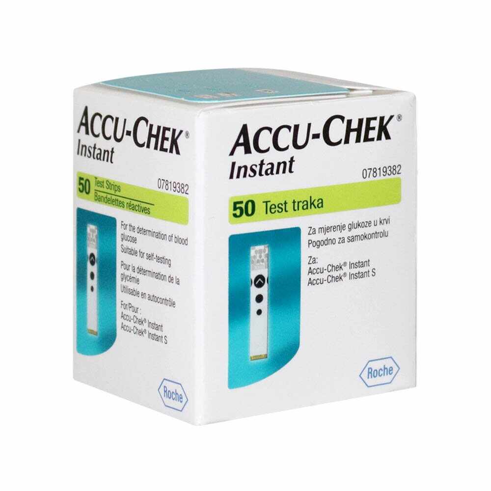 Teste glucometru Accu-Chek Instant, 50 bucati, Roche