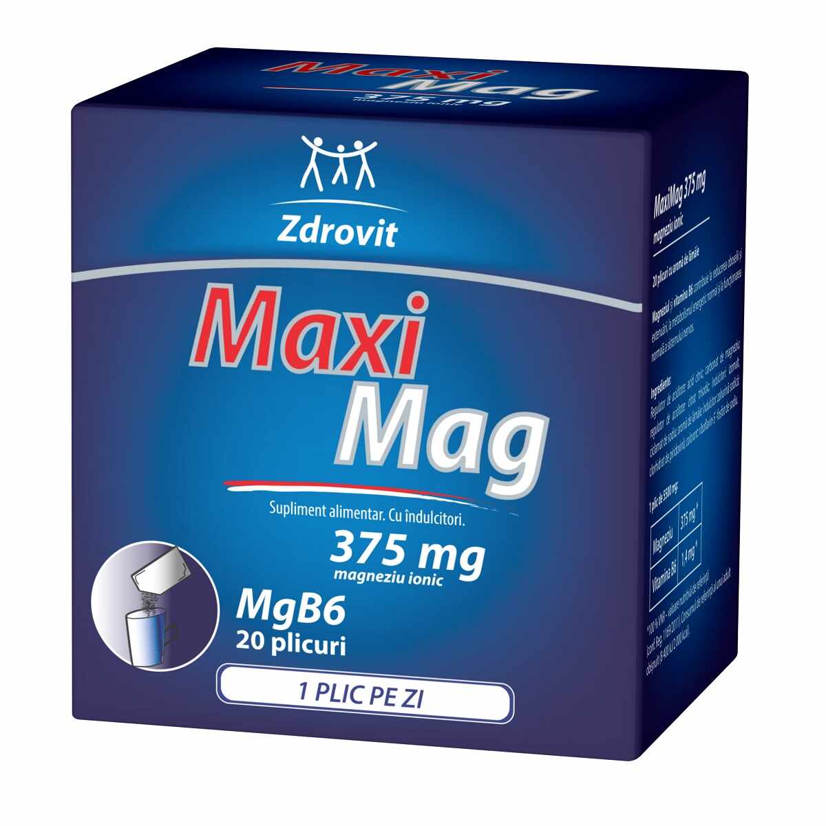 MaxiMag, 375mg, 20 plicuri, Zdrovit