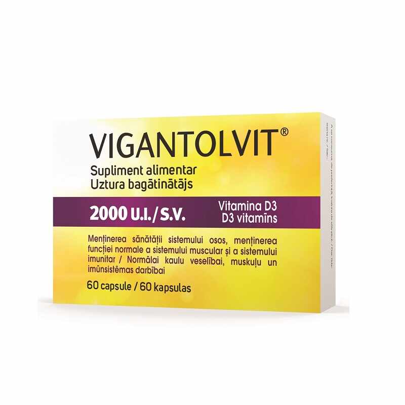 Vigantolvit 2000 U.I. Vitamina D3, 60 capsule, Catalent