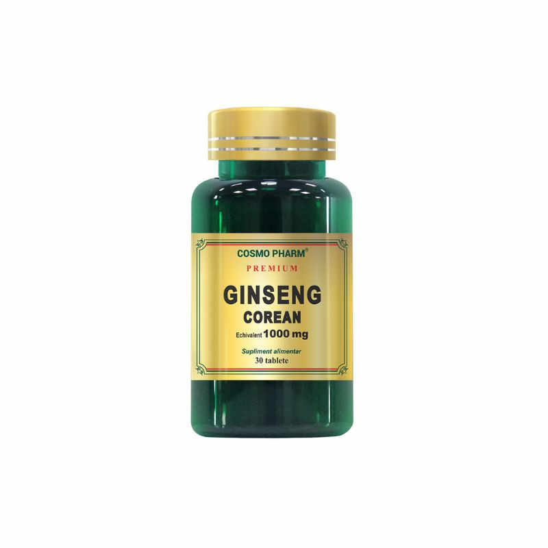 Cosmopharm Premium Ginseng Corean 1000 mg, 30 tablete