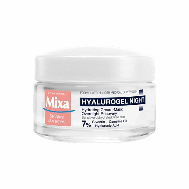 MIXA HYALUROGEL NIGHT Crema hidratanta de noapte, pielea sensibila, 50ml
