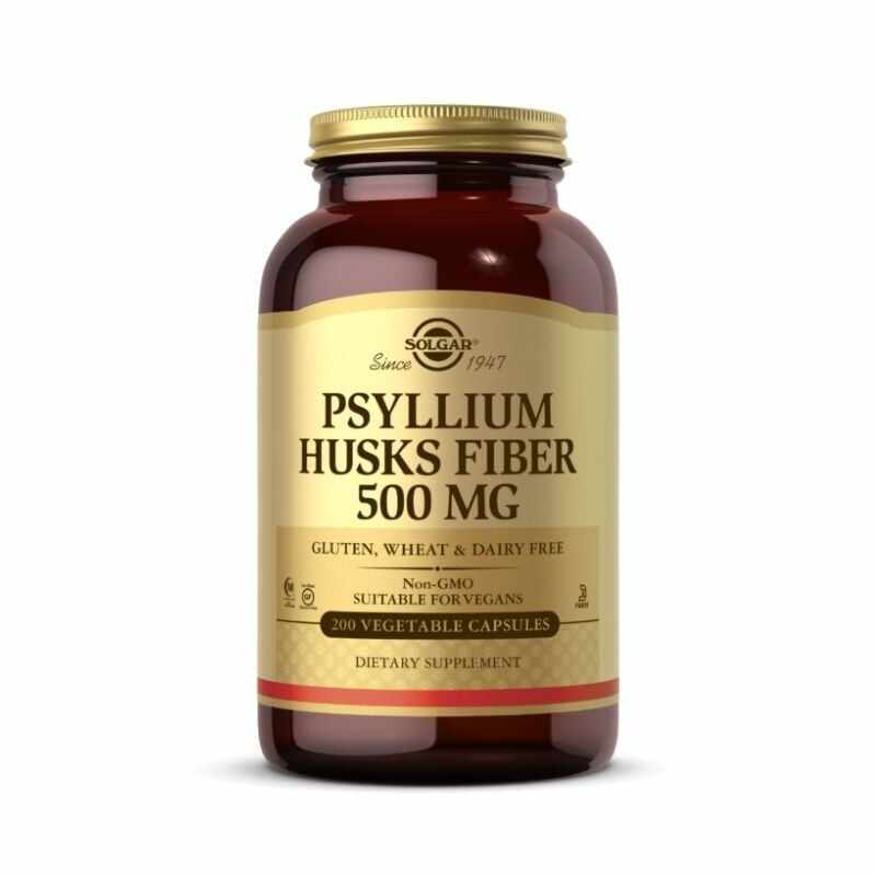 Psyllium Husks Fibre 500mg, 200 capsule, Solgar