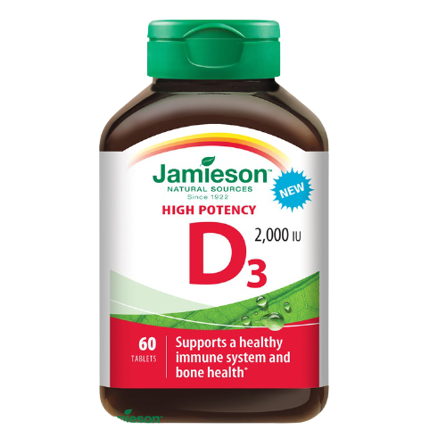 Vitamina D3 50mcg 2000UI, 60 tablete, Jamieson