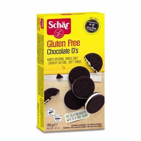 Biscuiti cu crema de lapte fara gluten Chocolate O’s, 165g, Schar