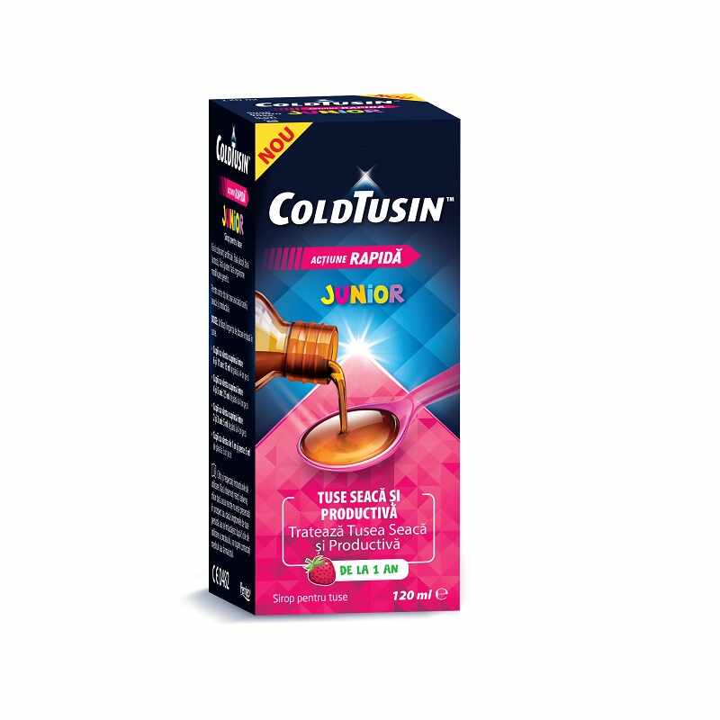 Coldtusin Junior sirop pentru copii, 120 ml, Omega Pharma