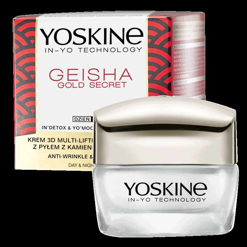 Crema de fata antirid si multi-lift 3D de zi si de noapte Geisha Gold Secret, 50ml, Yoskine