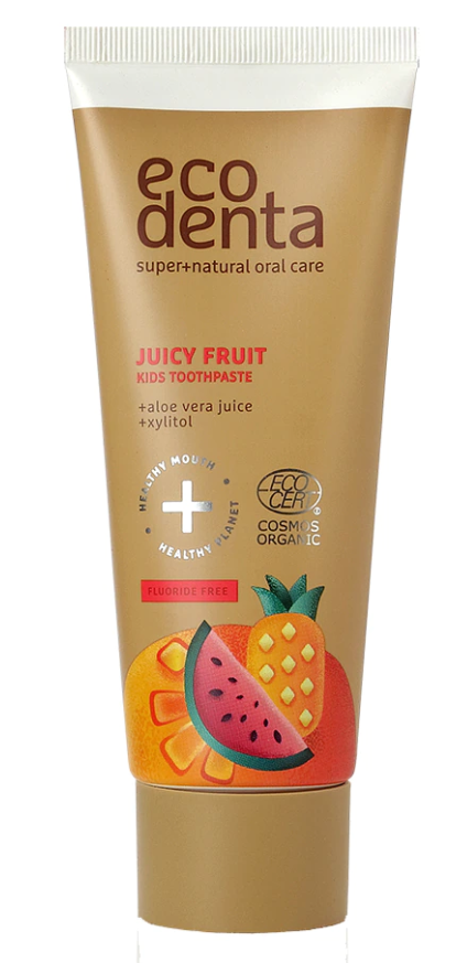 Pasta de dinti organica pentru copii cu suc de fructe, 75ml, Ecodenta