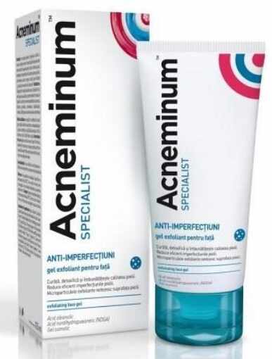 Acneminum Specialist gel de fata exfoliant - 125ml Aflofarm
