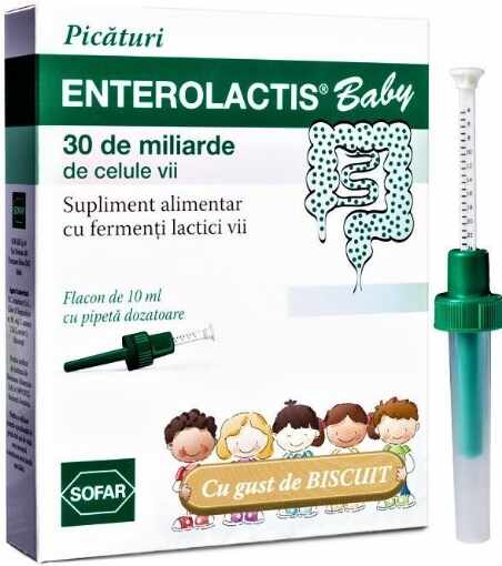 Enterolactis Baby solutie orala - 10ml Sofar