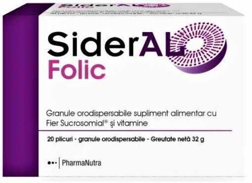 SiderAL Folic pulbere orodispersabila - 20 plicuri Solacium Pharma