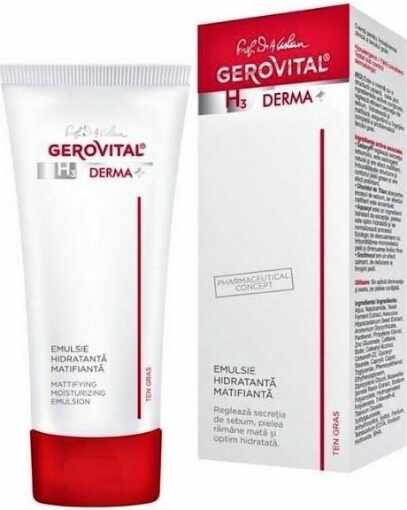 gerovital h3 derma+ emulsie hidratanta matifianta x 50ml
