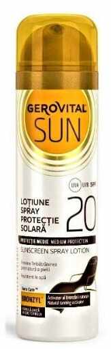 Gerovital Sun Lotiune spray protectie solara SPF20 - 150ml