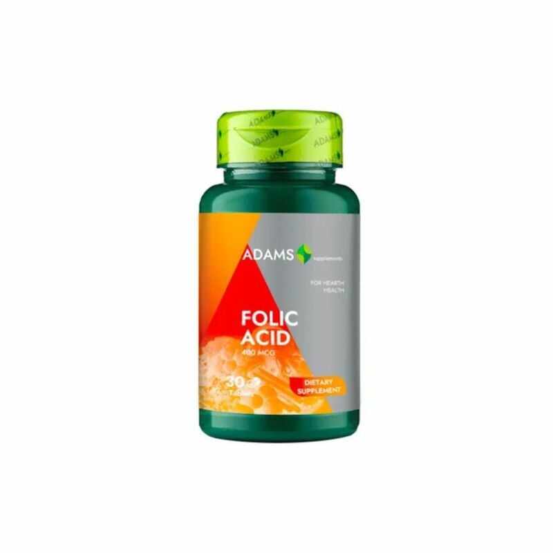 Acid Folic 400mcg, 30 tablete, Adams