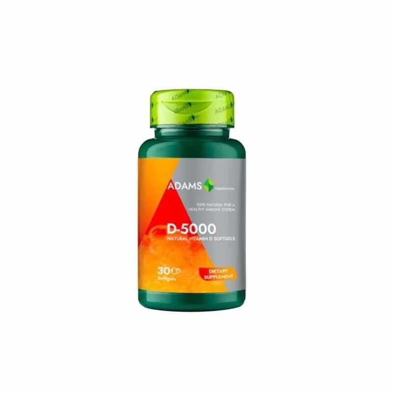 Vitamina D-5000, 30 capsule, Adams 