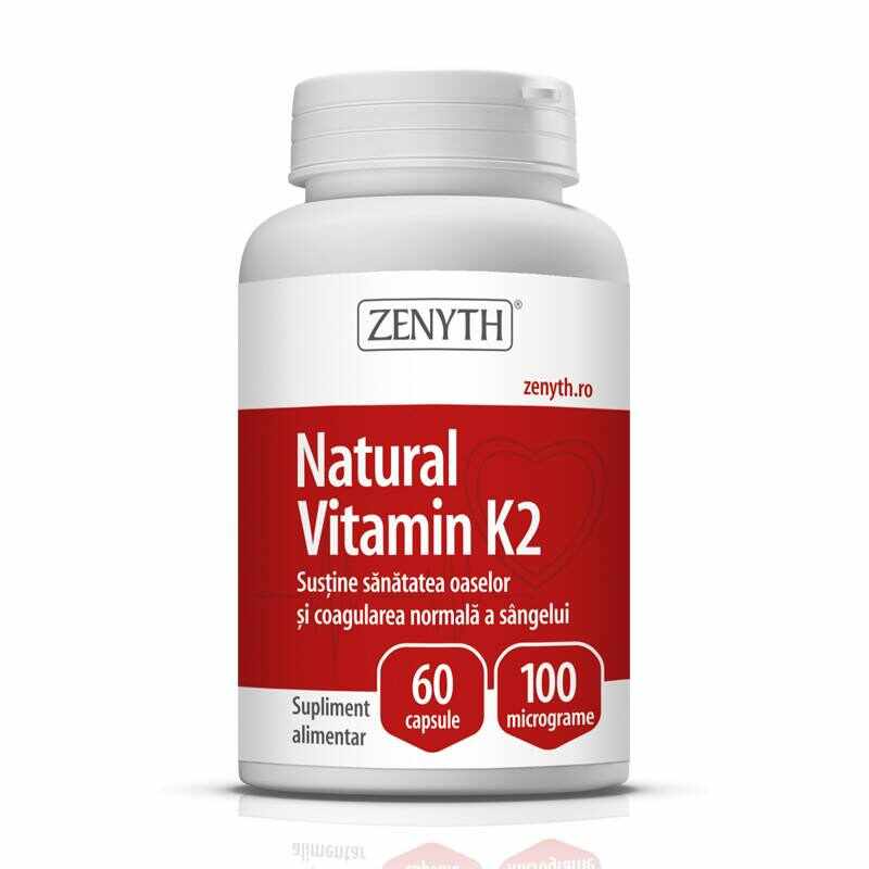 Natural Vitamin K2 100mcg x 60cps.