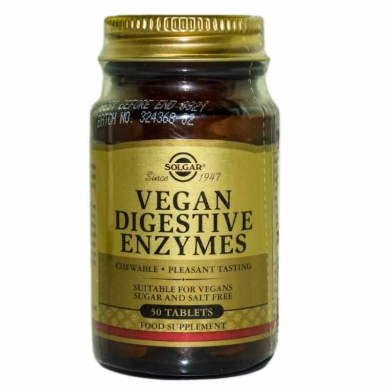 Solgar Vegan Digestive Enzymes, 50 capsule