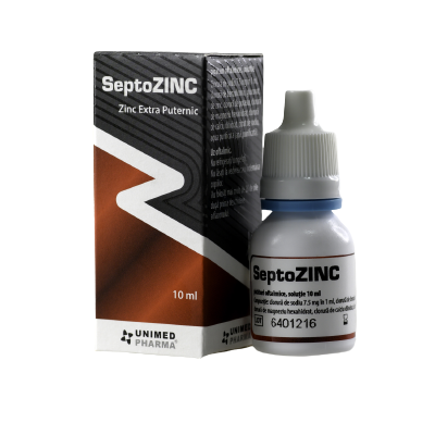 Solutie izotonica SeptoZINC, 10ml, Unimed Pharma