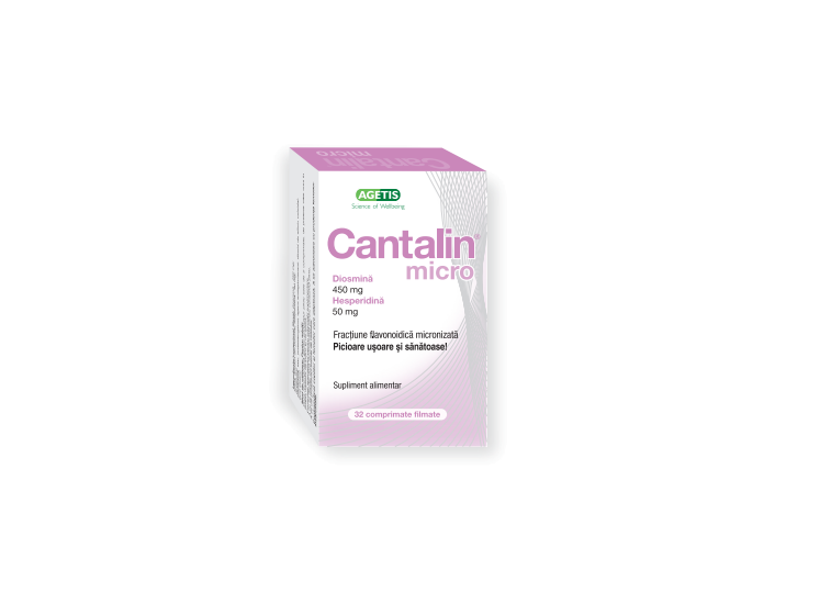 Cantalin Micro 450 mg/50 mg, 32 comprimate, Agetis