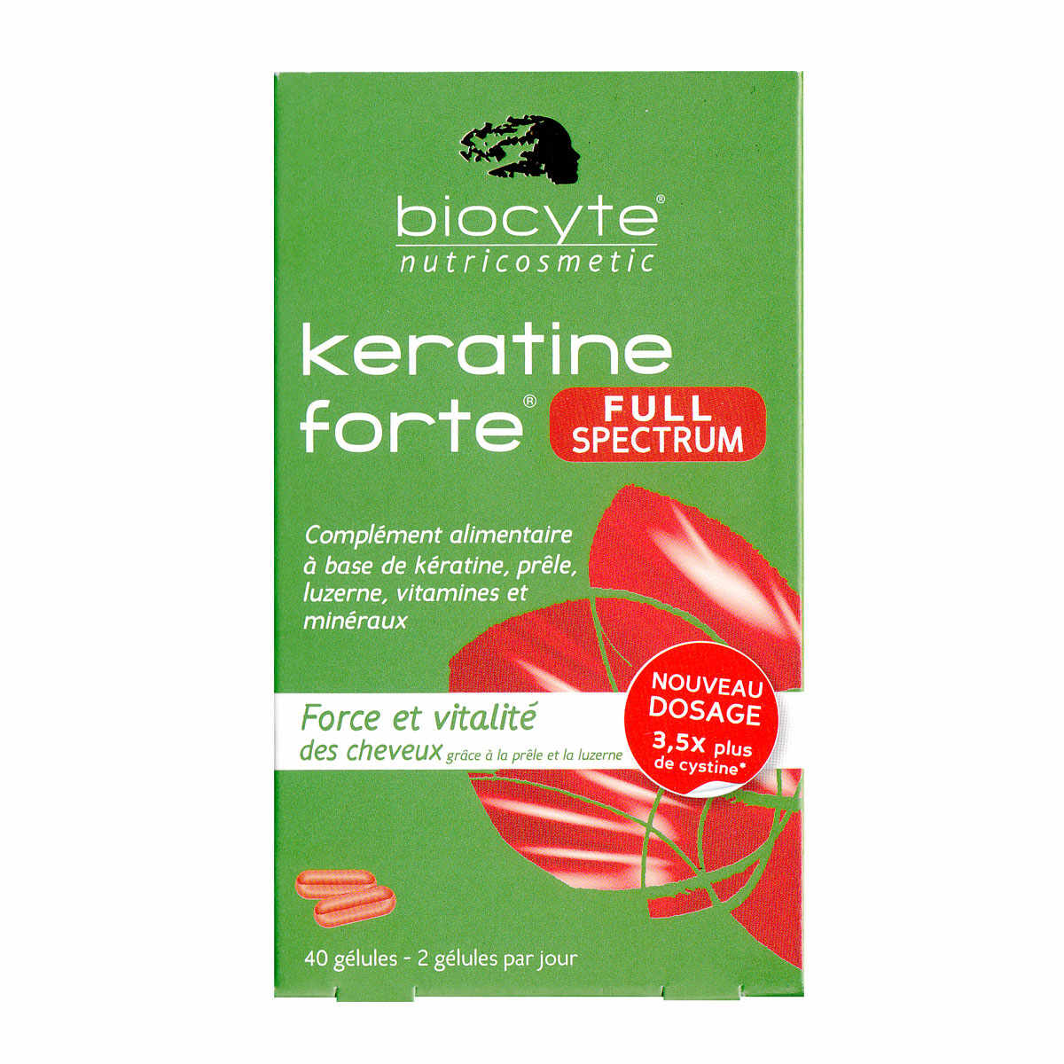 Keratin Forte Full Spectrum, 40 capsule, Biocyte