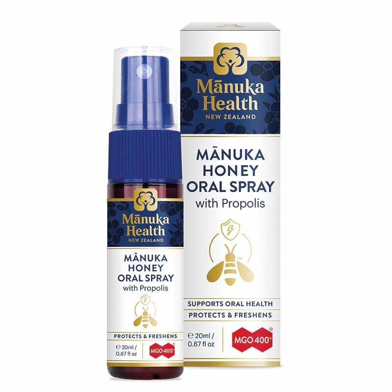 Spray oral cu miere de Manuka 400+ si Propolis BIO 30, 20ml, Manuka Health