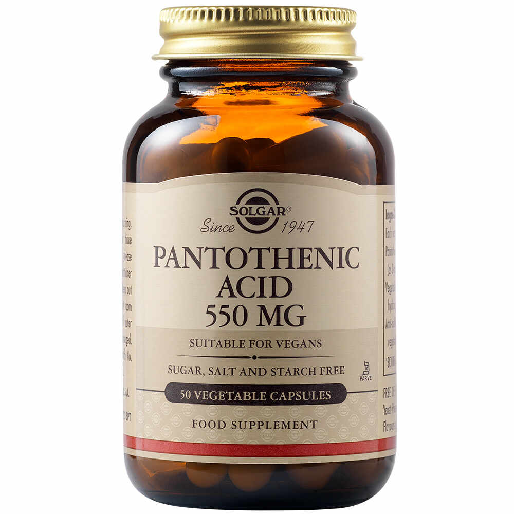 Acid pantotenic 550mg, 50 capsule, Solgar