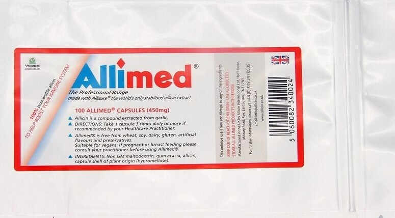 Allimed | 450mg | 100 Capsule | Allicin International