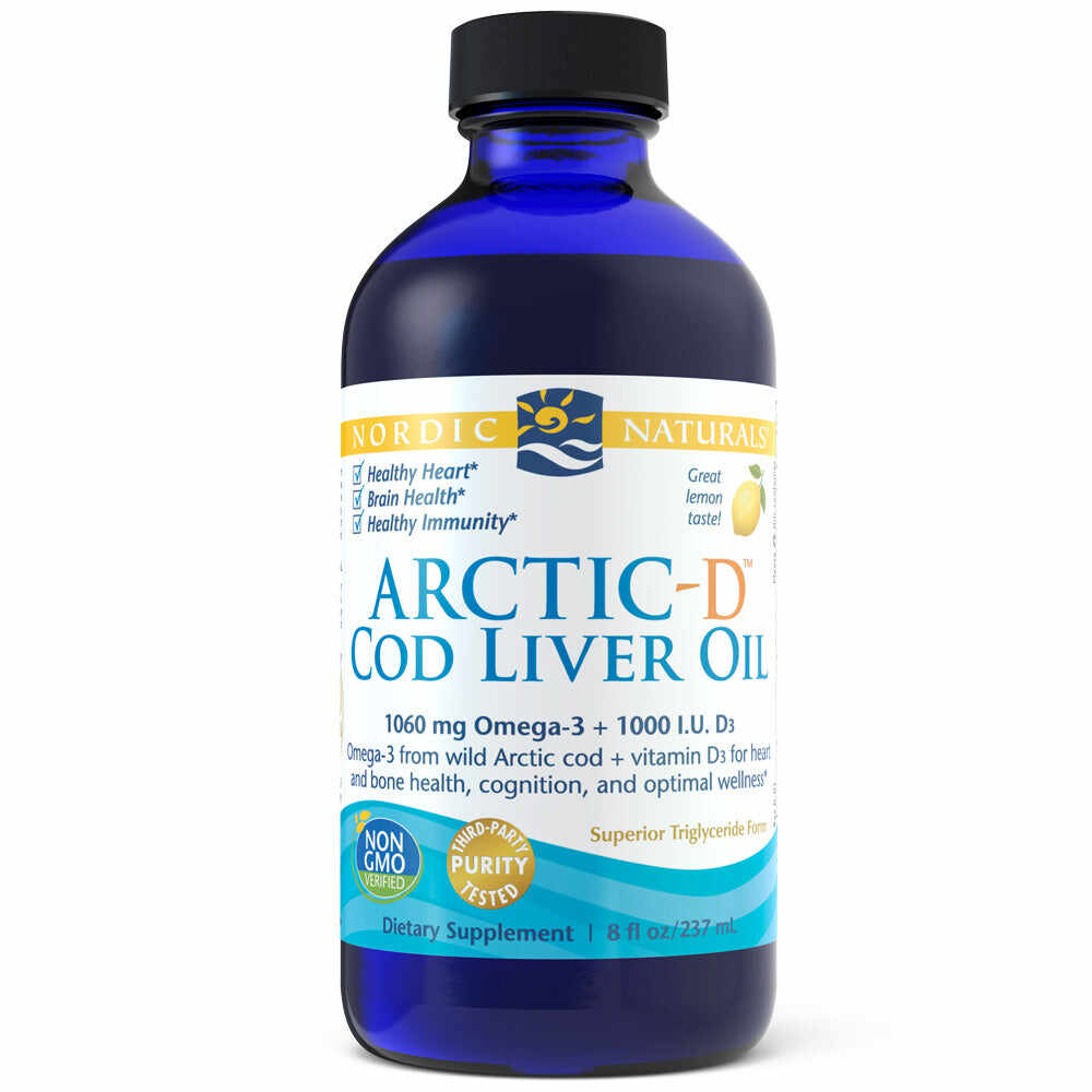 Arctic-D Cod Liver Oil | Aroma de lamaie | 237 ml | Nordic Naturals