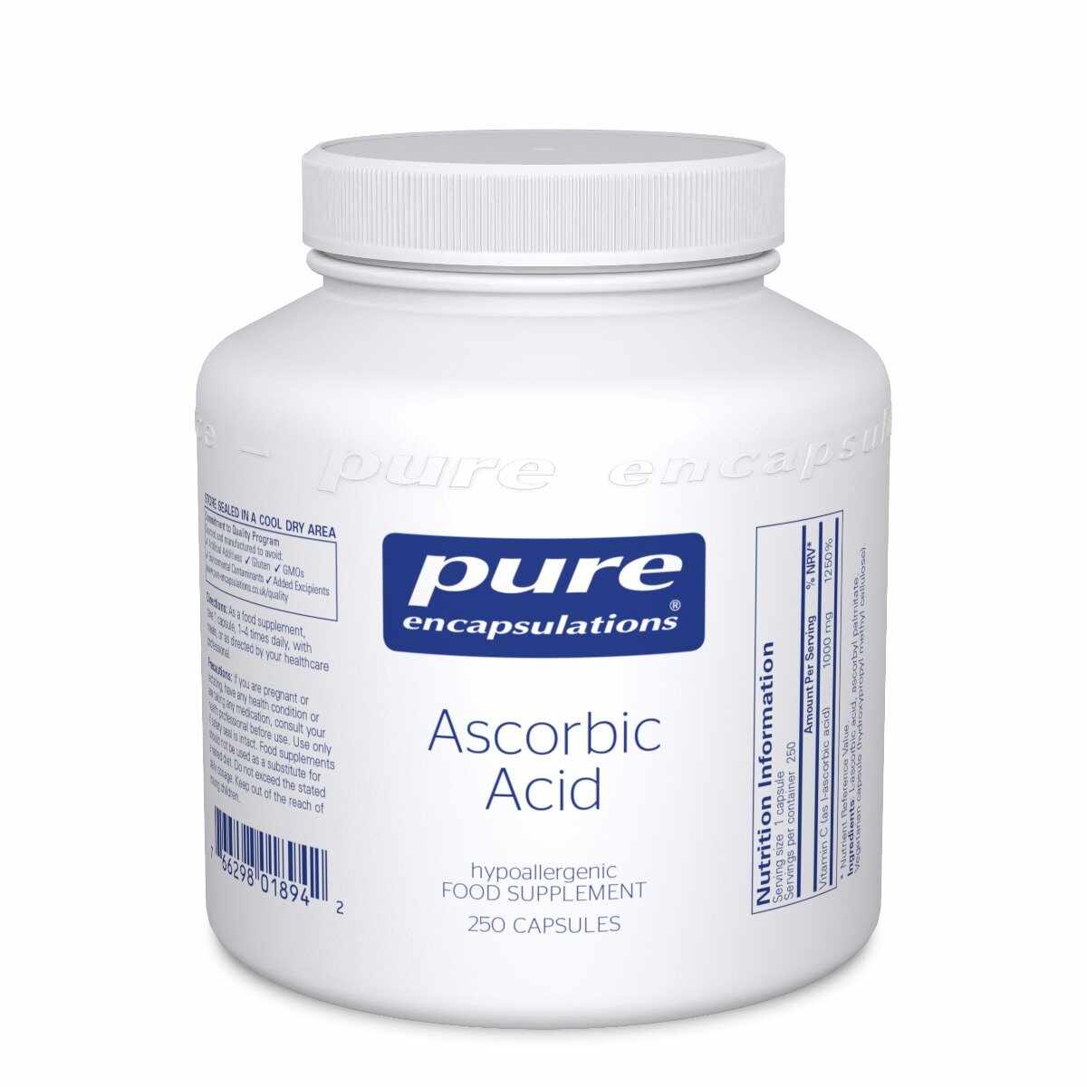 Ascorbic Acid | 250 Capsule | Pure Encapsulations