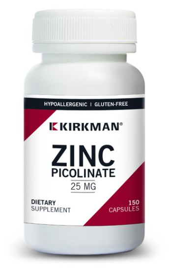 Picolinat de zinc | 25mg | 150 Capsule | Kirkman Labs