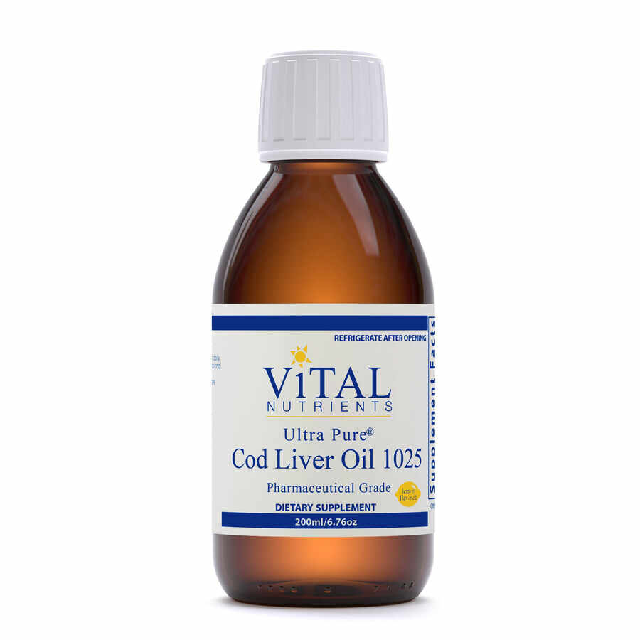 Ultra Pure Cod Liver Oil 1025 | Aroma de lamaie| 200ml | Vital Nutrients