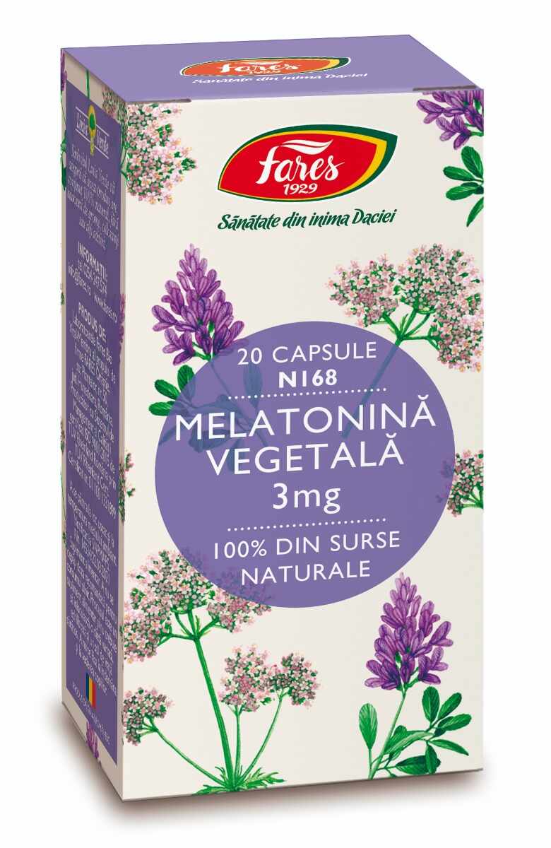 Melatonina vegetala 3mg N168, 20 capsule, Fares