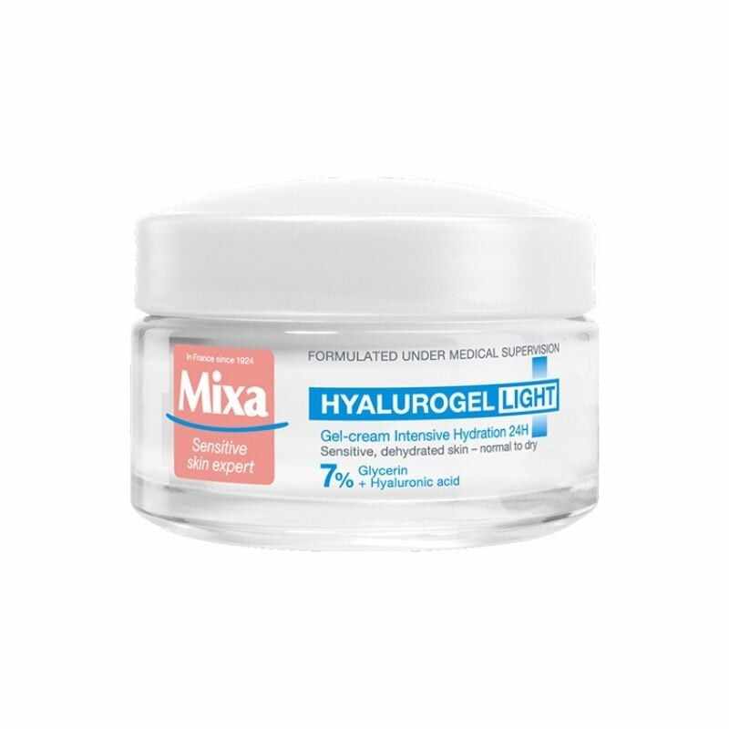 MIXA Hyalurogel Light Gel-crema intens hidratant, ten sensibil, 50ml