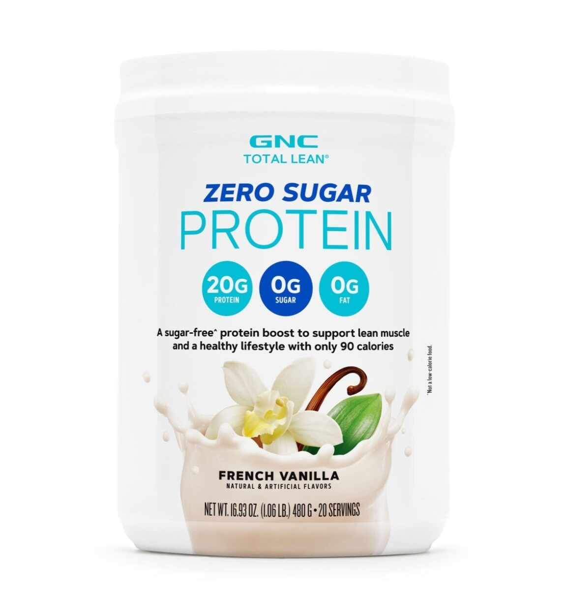 Proteina fara zahar cu aroma de vanilie Total Lean, 480g, GNC