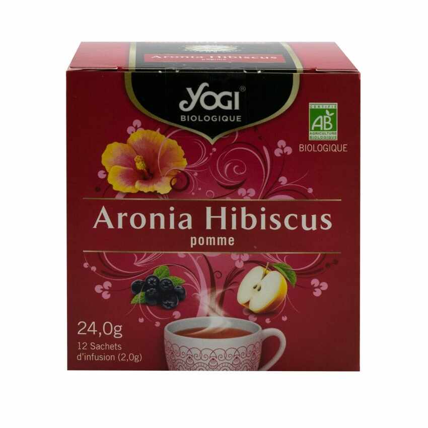 Ceai Aronia, hibiscus si mar, 12 plicuri, Yogi Tea