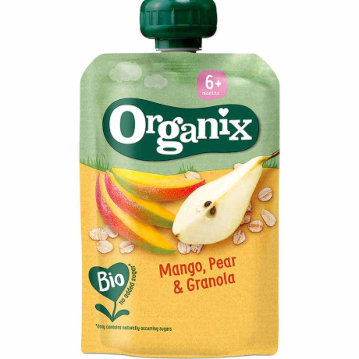 Gustare de mango cu pere si ovaz +6 luni Bio, 100g, Organix