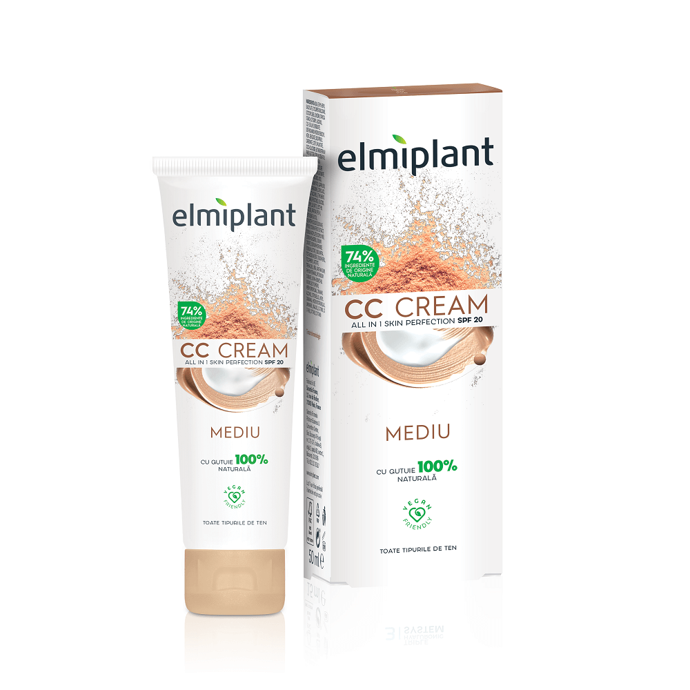 Cream CC Skin Moisture, nuanta mediu, 50 ml, Elmiplant