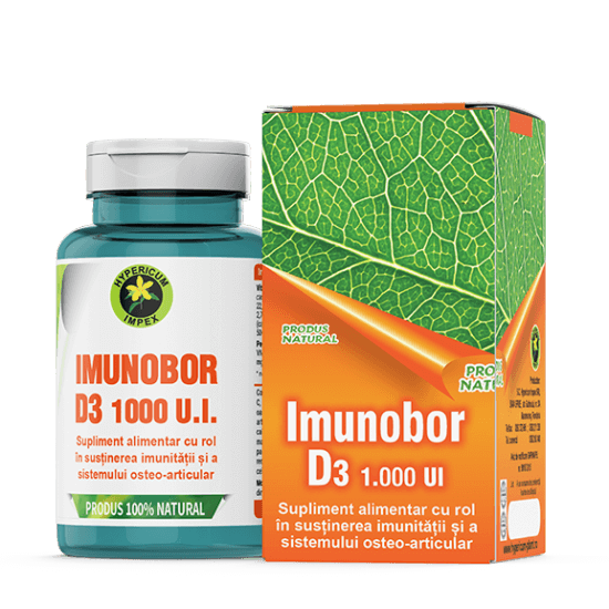 Imunobor D3 1000 UI, 60 capsule, Hypericum