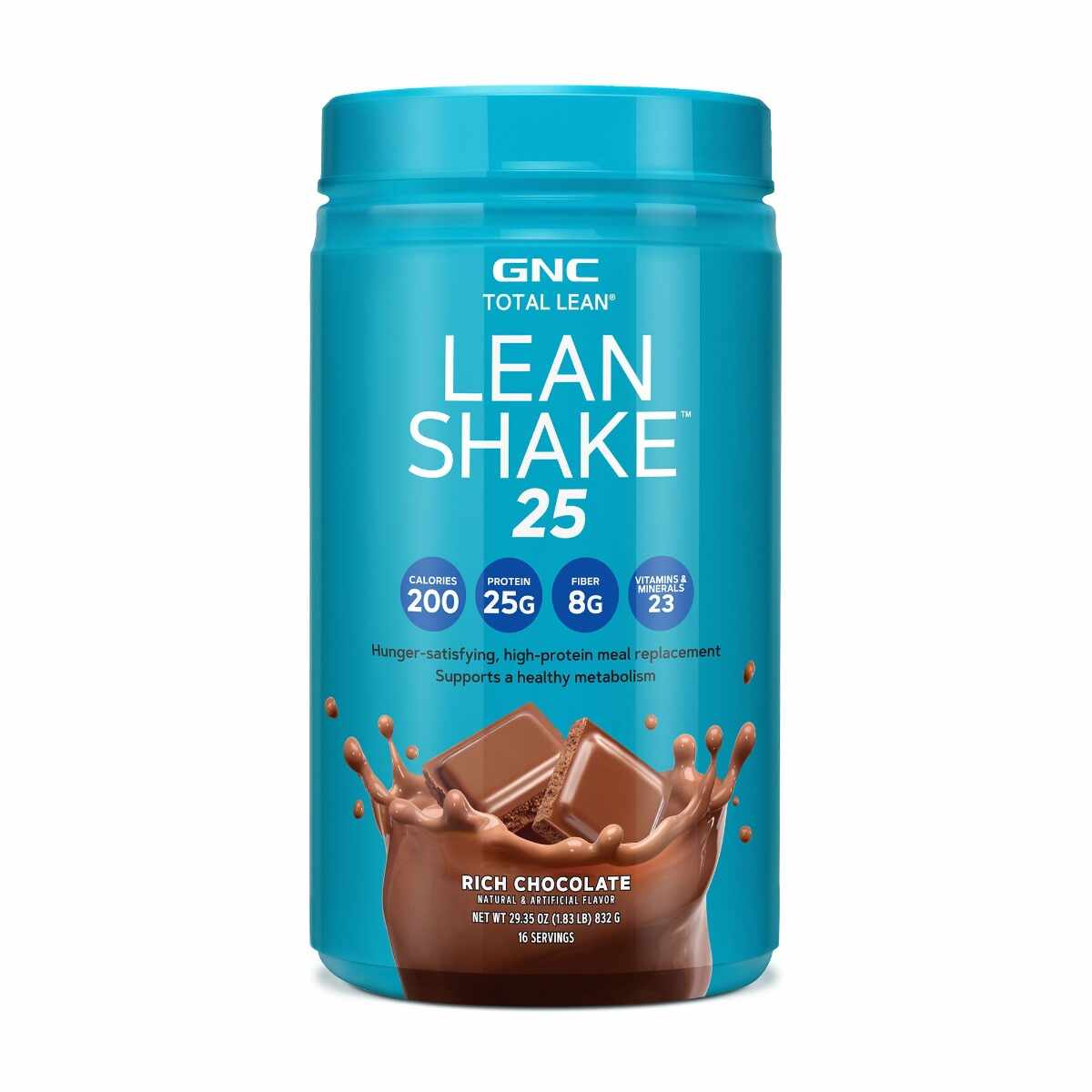Shake proteic cu aroma naturala de ciocolata Total Lean, 832g, GNC