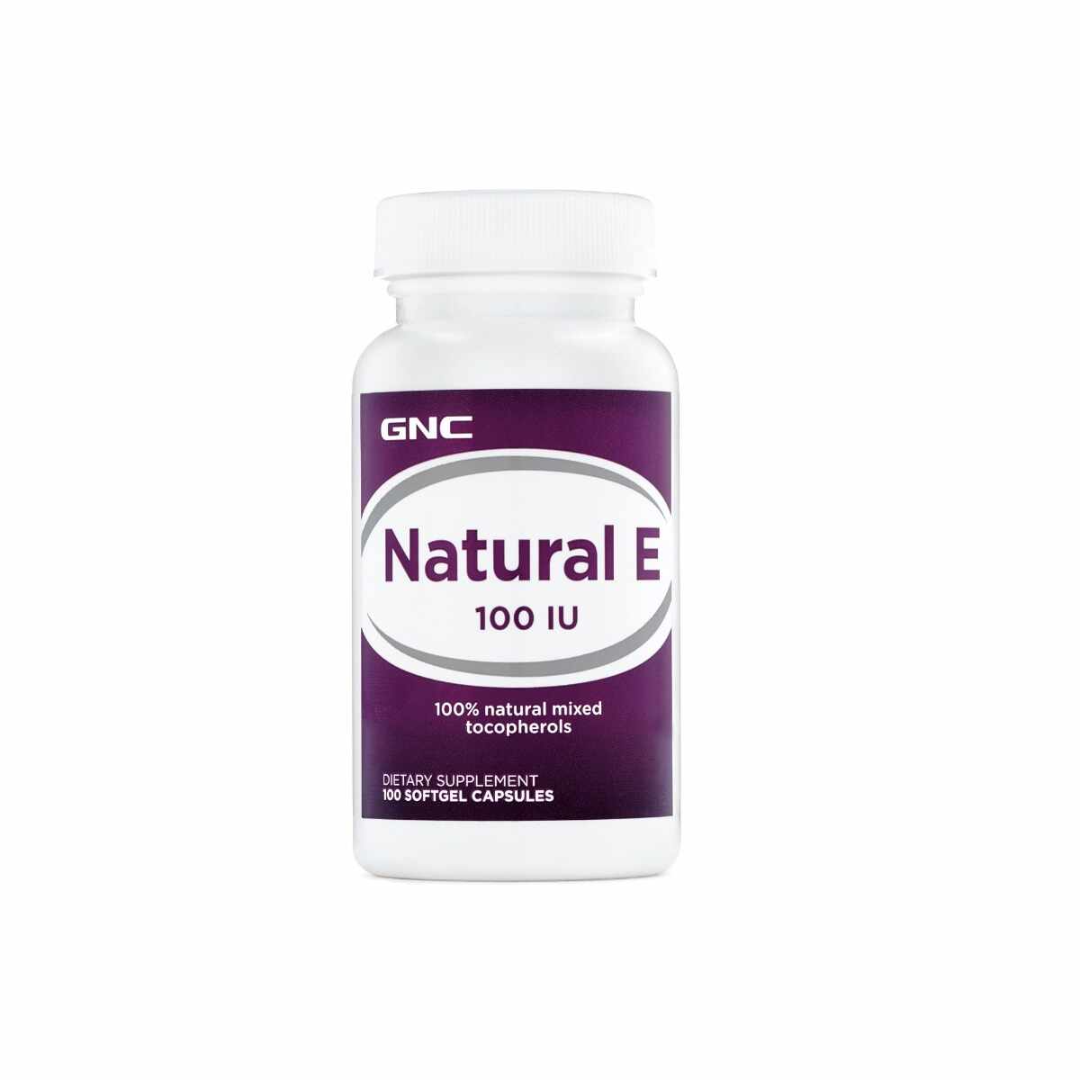 Vitamina E naturala 100 UI, 100 capsule, GNC