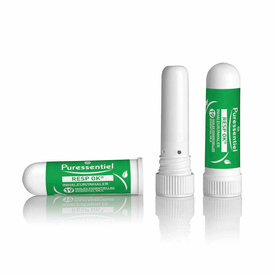 Inhalator nazal pentru decongestionarea respirației cu 19 uleiuri esențiale, 1 ml, Puressentiel