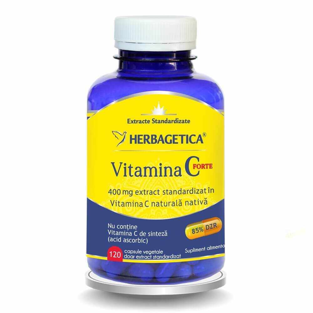 Vitamina C Forte 400 mg, 120 capsule, Herbagetica