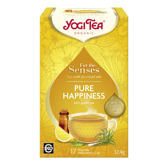 Ceai ecologic cu uleiuri esentiale Pure Happiness For the Senses, 17 plicuri, Yogi Tea