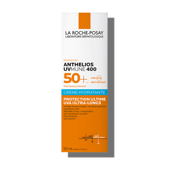 Crema hidratanta fara parfum pentru protectie solara SPF 50+ Anthelios UVmune, 50 ml, La Roche-Posay