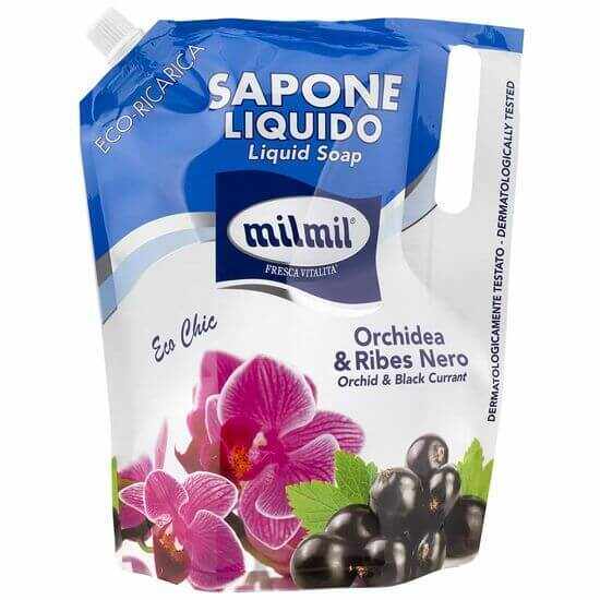 Rezerva de sapun lichid Orhidee & Coacaze, 900 ml, Milmil