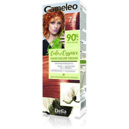 Vopsea de par Cameleo Color Essence, 7.4 Copper Red, Delia Cosmetics
