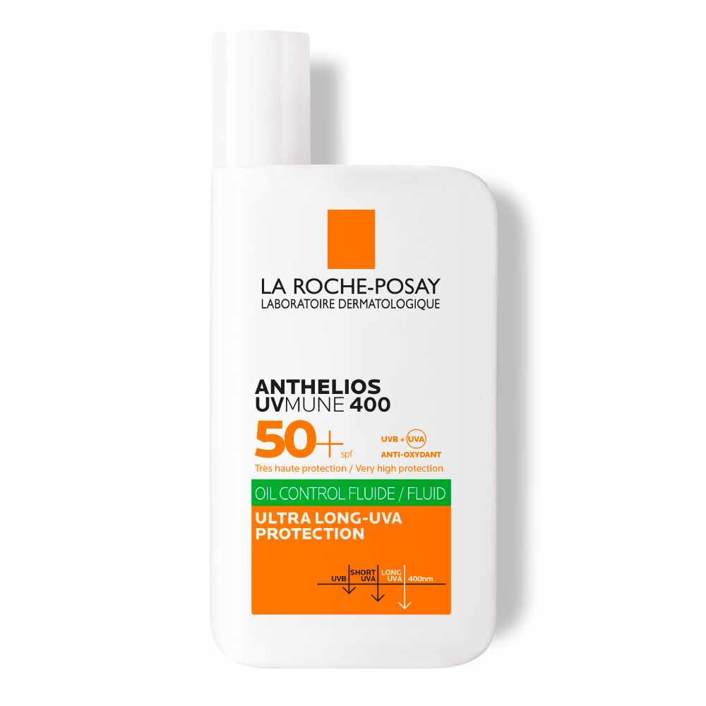 Fluid cu protectie solara SPF 50+ pentru fata Anthelios UVmune 400 Oil Control, SPF 50+, 50 ml, La Roche-Posay
